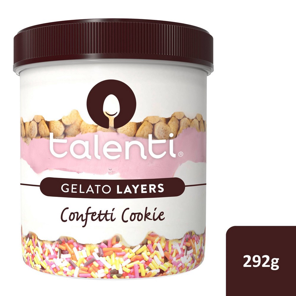 slide 3 of 7, Talenti Gelato Layers Confetti Cookie Ice Cream, 1 pint