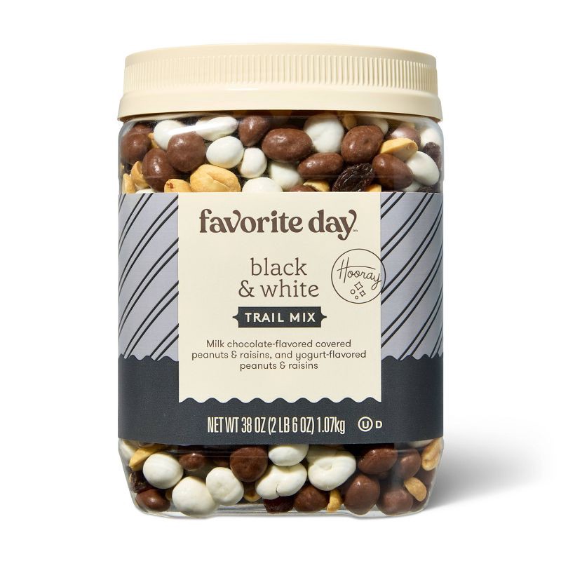 slide 1 of 4, Black & White Trail Mix - 38oz - Favorite Day™, 38 oz