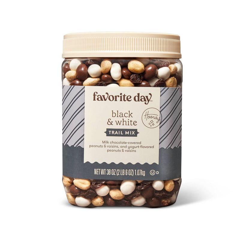 slide 1 of 3, Black & White Trail Mix - 38oz - Favorite Day™, 38 oz