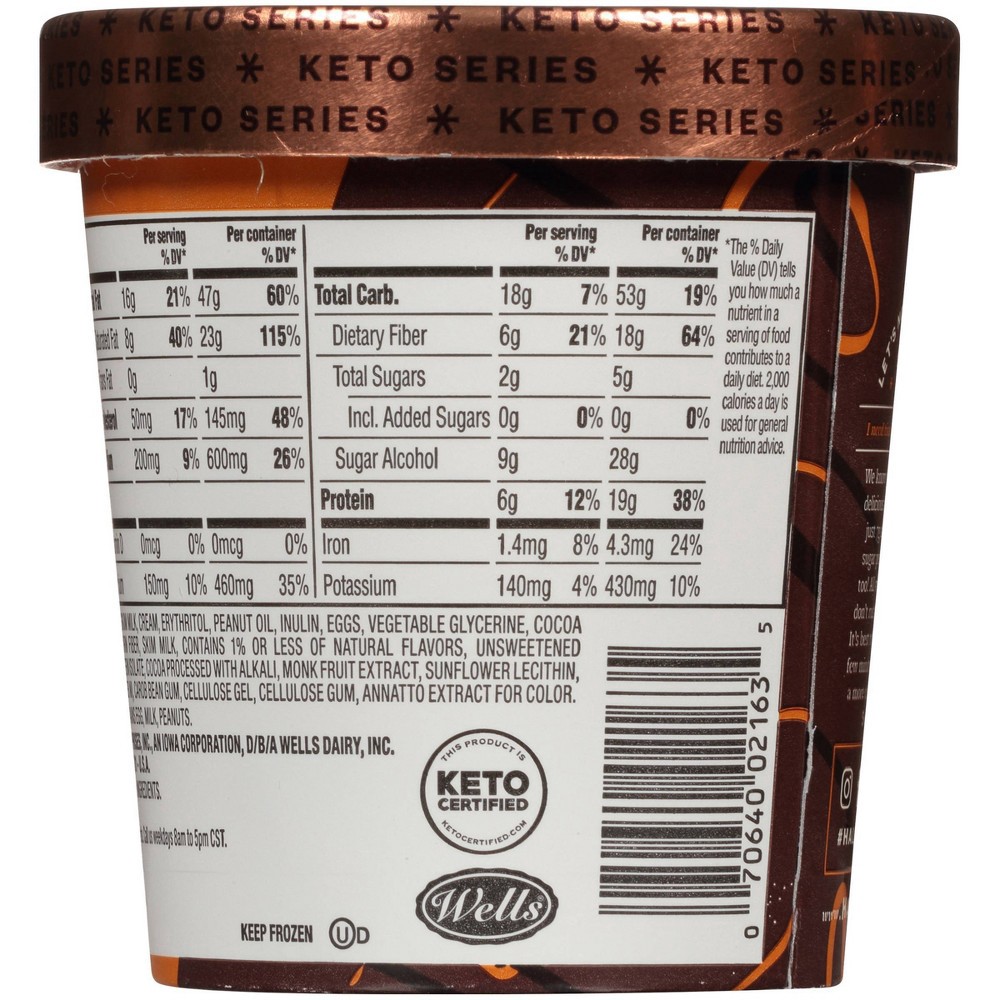 Halo Top Creamery Frozen Keto Chocolate Caramel Lava Cake 16oz 16 oz