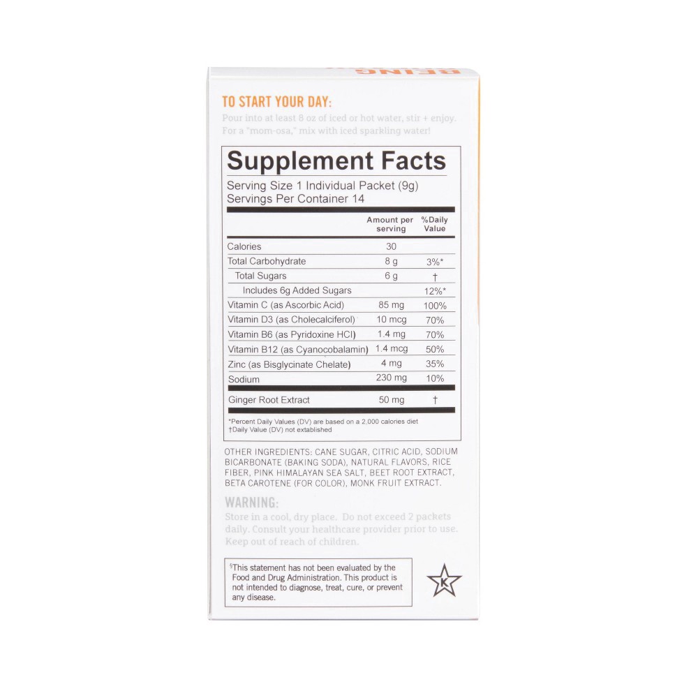 slide 4 of 8, Milkmakers Prenatal Drink Mix Dietary Supplement - Blood Orange - 14ct, 14 ct