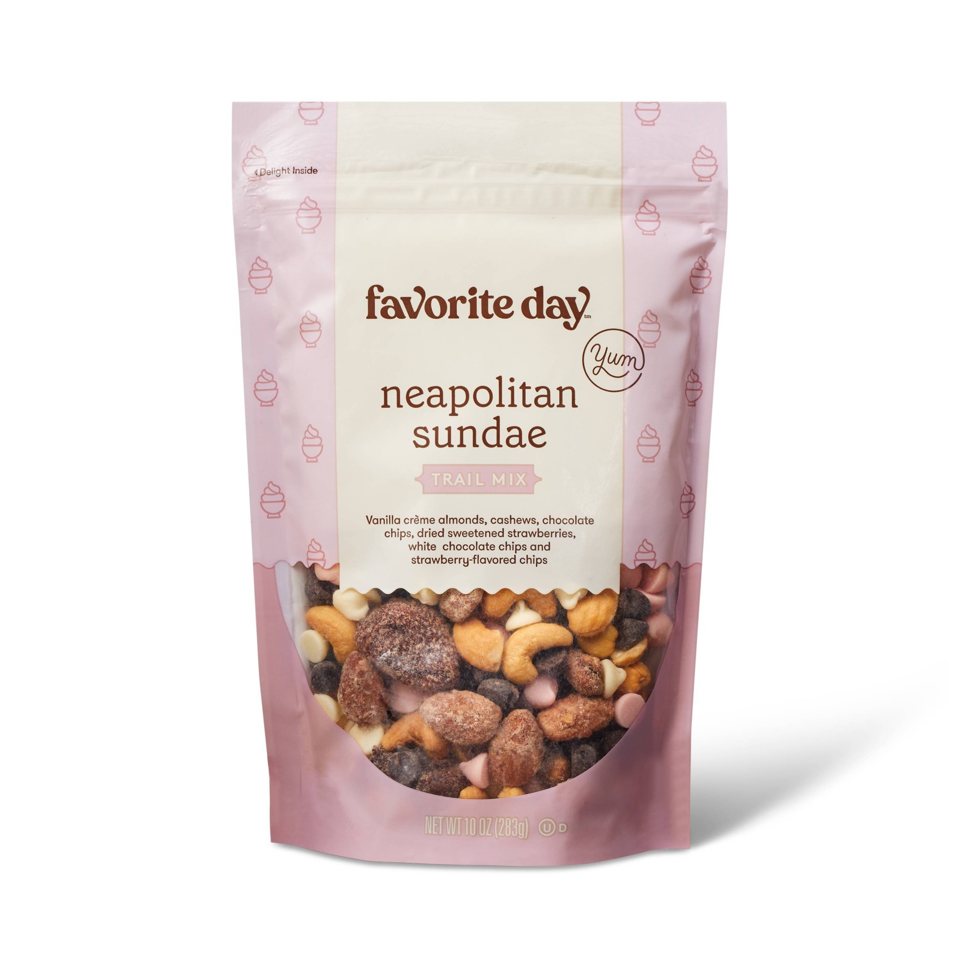 slide 1 of 3, Neapolitan Sundae Trail Mix - 10oz- Favorite Day, 10 oz