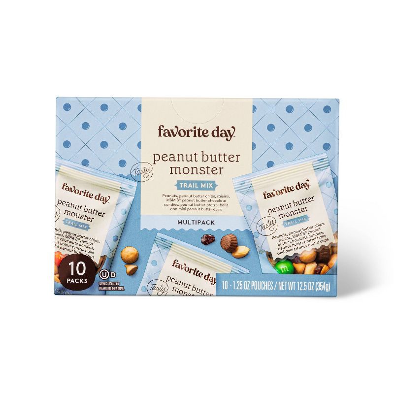 slide 1 of 3, Peanut Butter Monster Trail Mix - 12.5oz/10ct - Favorite Day™, 12.5 oz, 10 ct