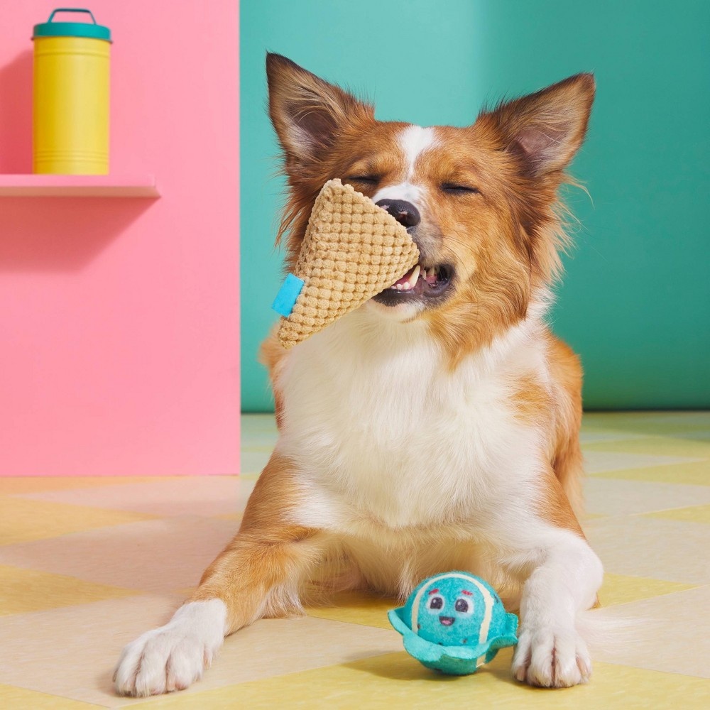 slide 3 of 6, BARK Ice Cream Cone Dog Toy - Mint Chocolate Poop Scoop, 1 ct