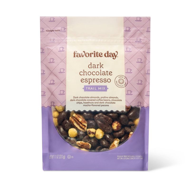 slide 1 of 3, Dark Chocolate Espresso Trail Mix - 11oz - Favorite Day™, 11 oz