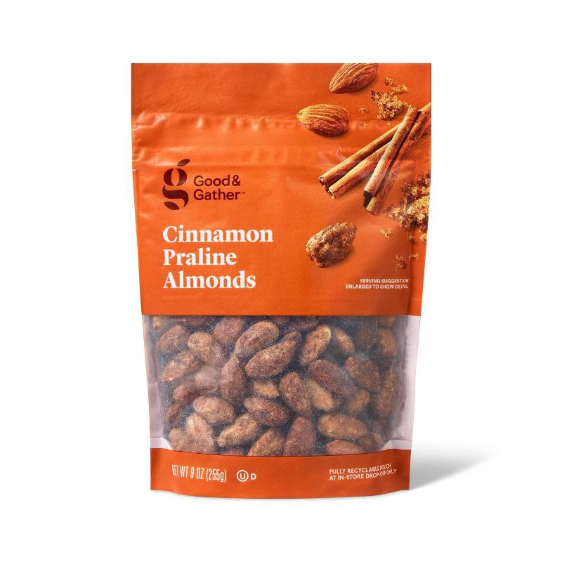 slide 1 of 3, Cinnamon Praline Almonds - 9oz - Good & Gather™, 9 oz