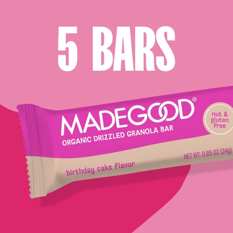 slide 3 of 8, MadeGood Chocolate Dipped Granola Bar Birthday Cake - 5ct / 4.2oz, 5 ct; 4.2 oz