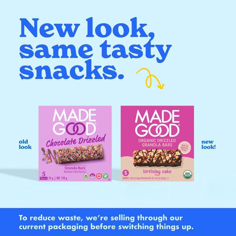 slide 4 of 8, MadeGood Chocolate Dipped Granola Bar Birthday Cake - 5ct / 4.2oz, 5 ct; 4.2 oz
