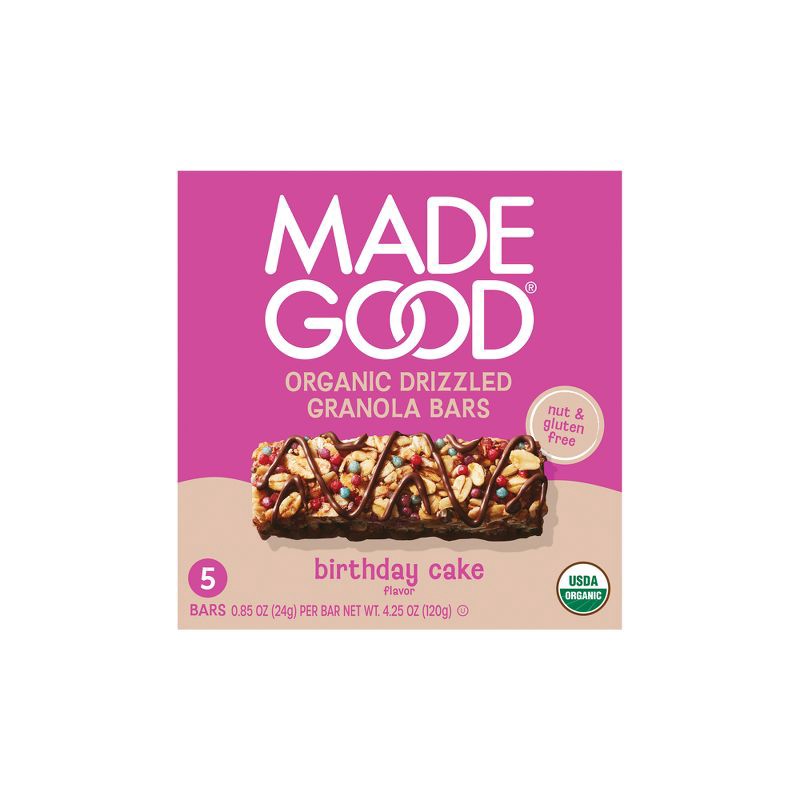 slide 1 of 8, MadeGood Chocolate Dipped Granola Bar Birthday Cake - 5ct / 4.2oz, 5 ct; 4.2 oz