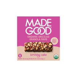 MadeGood Chocolate Dipped Granola Bar Birthday Cake - 5ct / 4.2oz