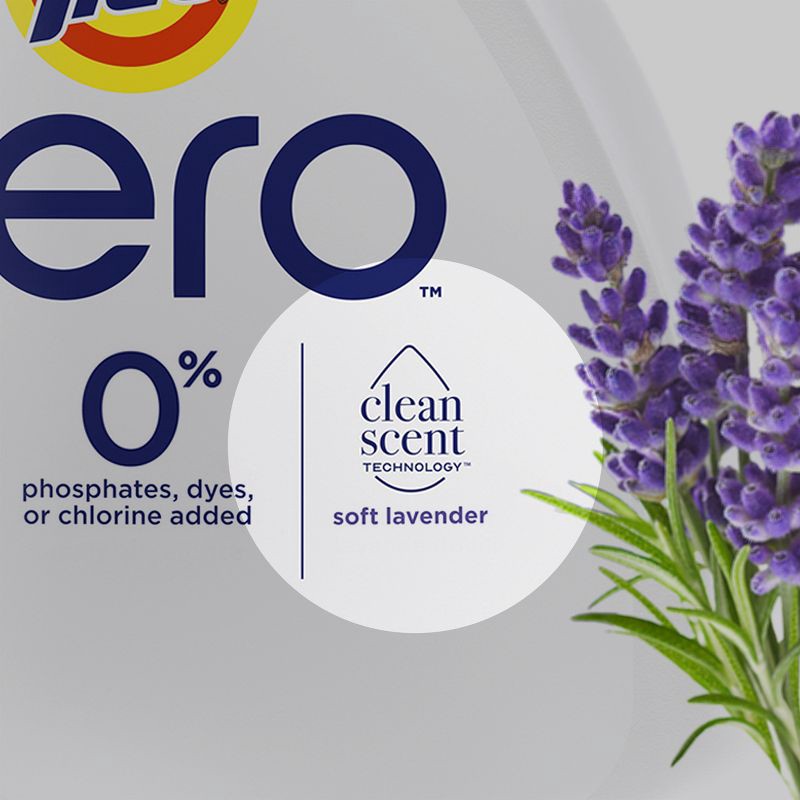 slide 5 of 10, Tide Lavender Scent Zero HE Compatible Soft Liquid Laundry Detergent - 84 fl oz, 92 fl oz