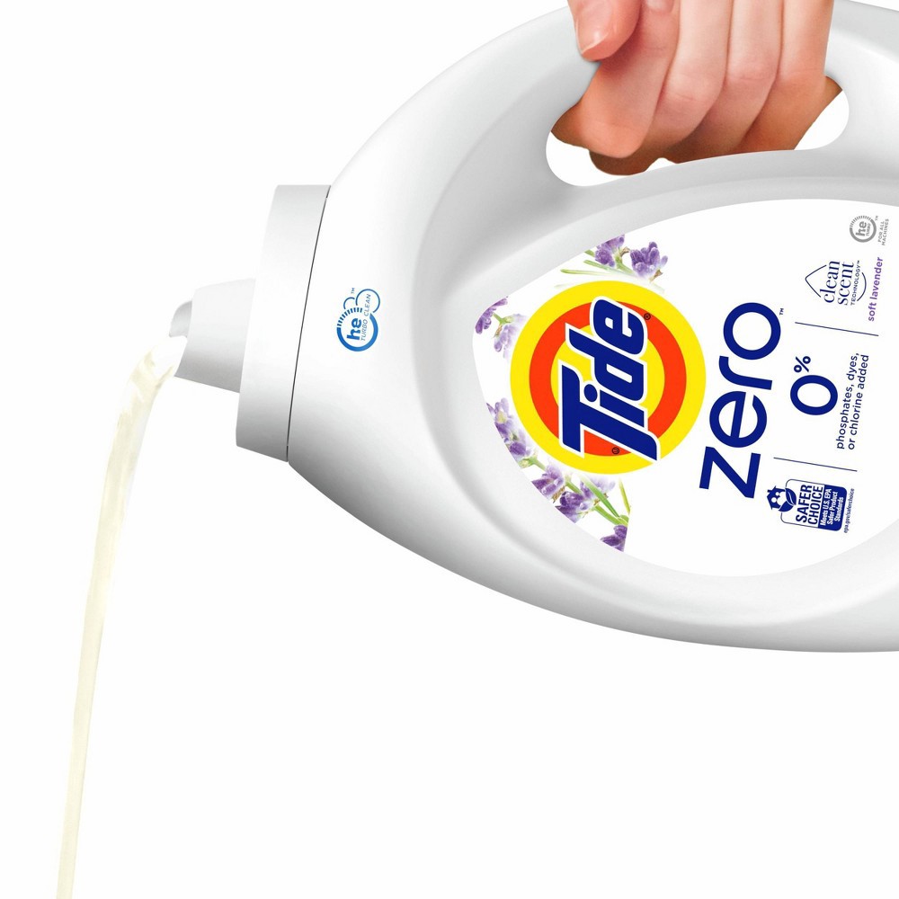 Tide Zero Soft Liquid Laundry Detergent Lavender Scent 92 fl oz 92
