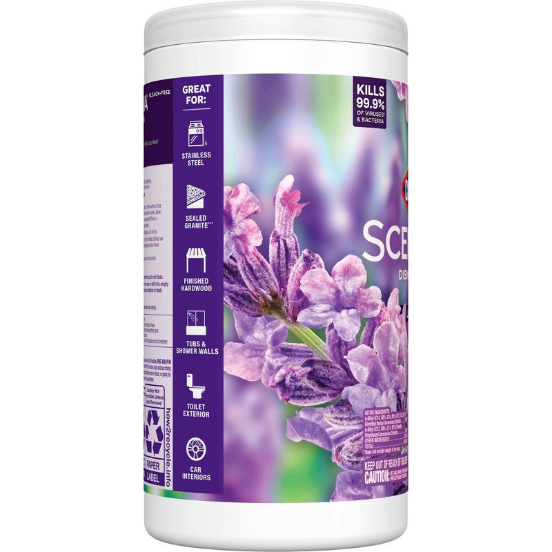 slide 13 of 15, Clorox Scentiva Disinfecting Wipes - Lavender - 75ct, 75 ct