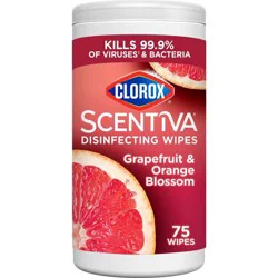 Clorox Scentiva Grapefruit & Orange Blossom Disinfecting Wipes - 75ct