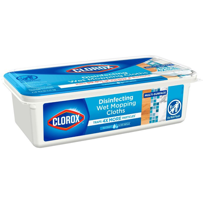 slide 9 of 15, Clorox Rain Clean Disinfecting Mopping Cloth - 24ct, 24 ct