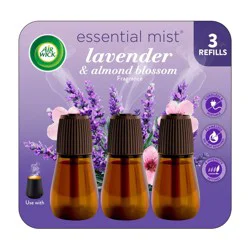 Air Wick Essential Mist Triple Refill - Lavender and Almond Blossom - 2.01 fl oz: Aromatherapy Diffuser, Electric, Battery Powered