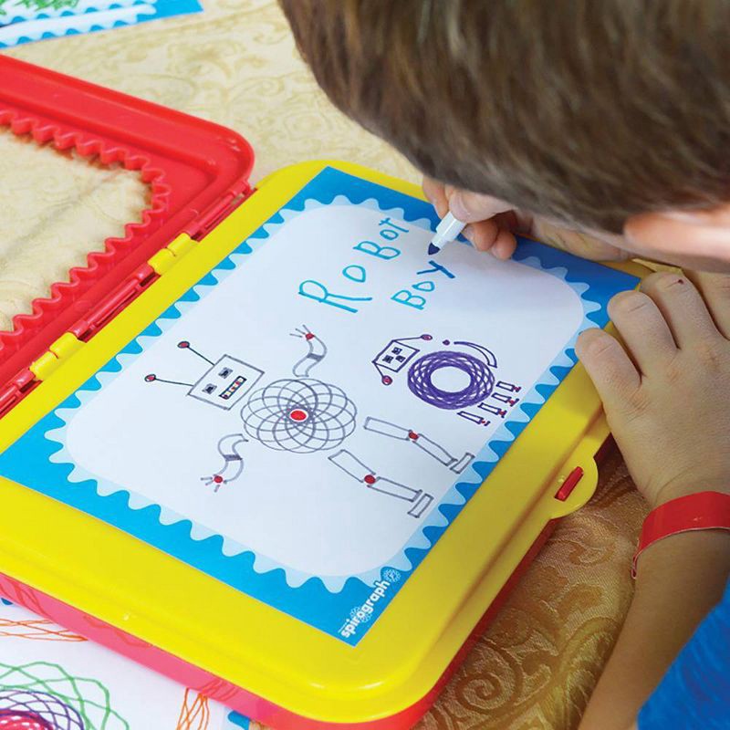 slide 6 of 8, Hasbro Spirograph Jr. Design Set: Creative Drawing Kit for Kids, Includes Paper & Markers, Ages 3+, Plastic, 13 Pieces, 13 ct