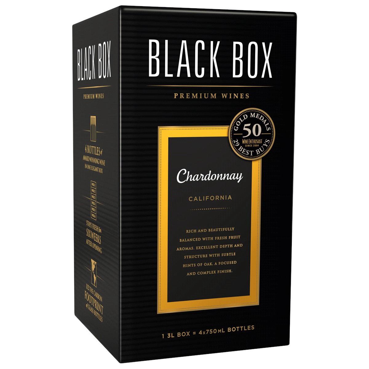 slide 2 of 3, Black Box Chardonnay White Wine 3L Box, 3 liter