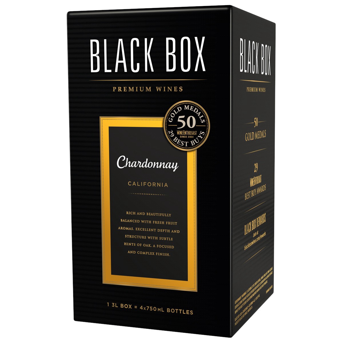 slide 3 of 3, Black Box Chardonnay White Wine 3L Box, 3 liter