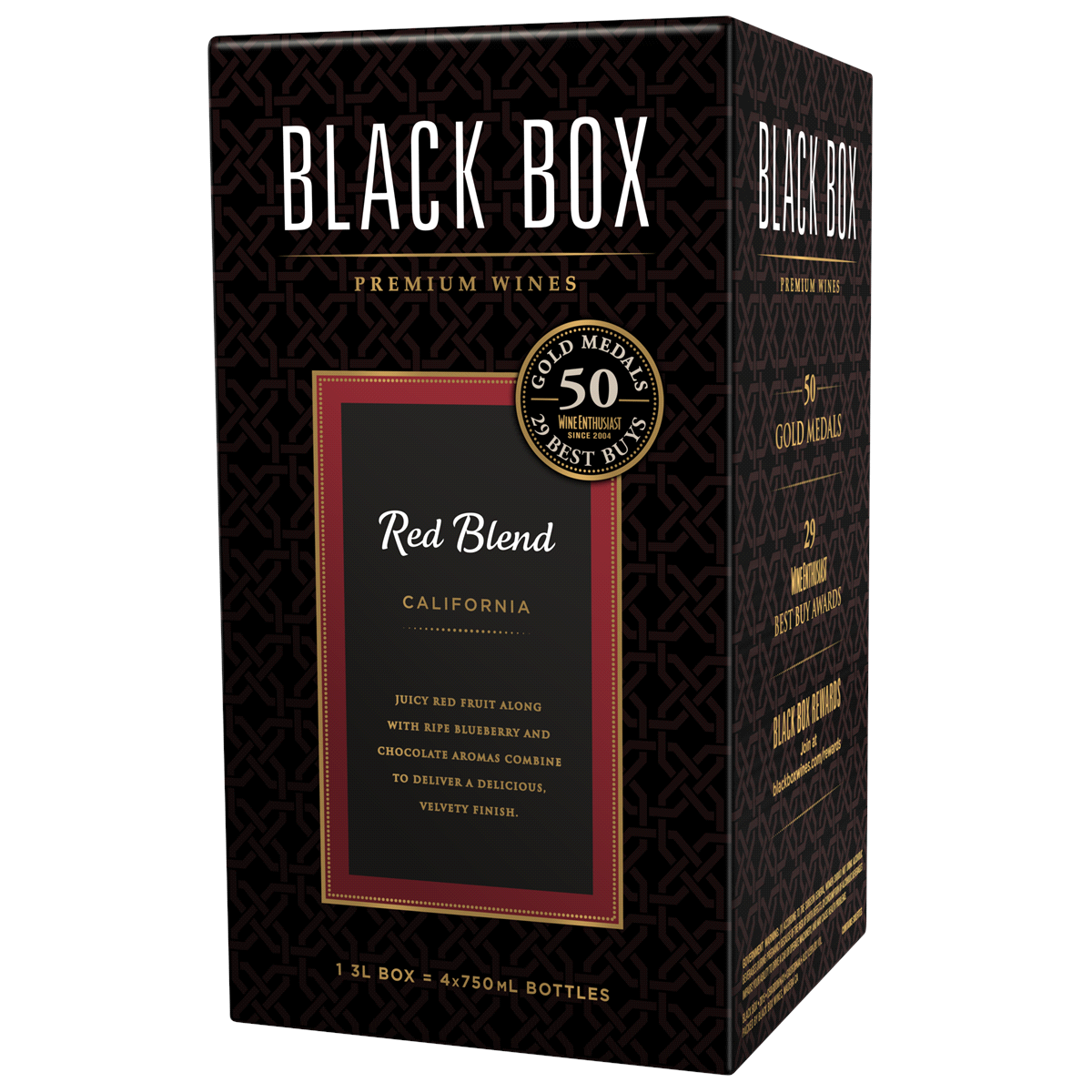 slide 3 of 3, Black Box Red Blend Red Wine Box, 3 liter