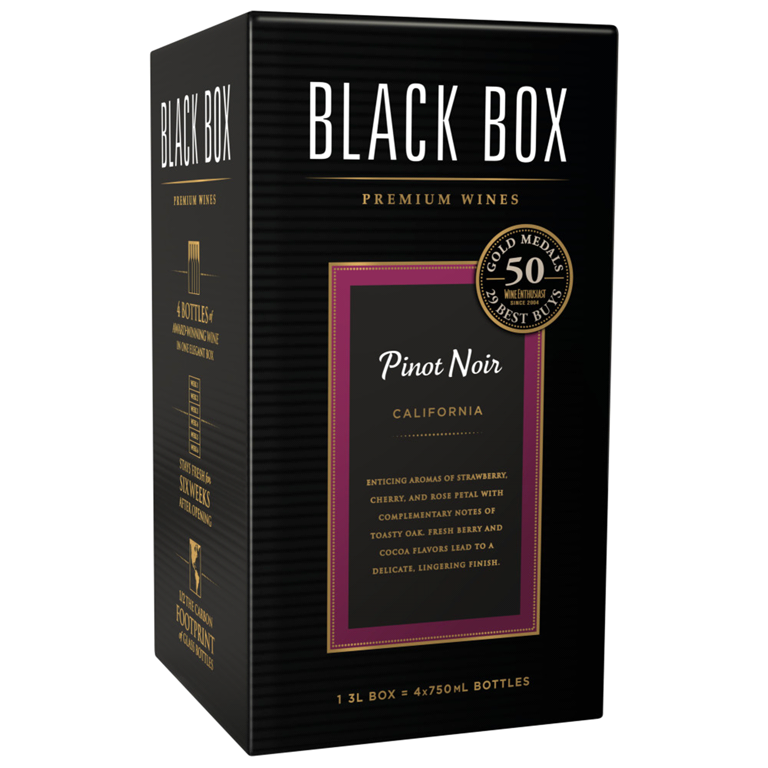 slide 2 of 3, Black Box Pinot Noir Red Wine 3L Box, 3 liter