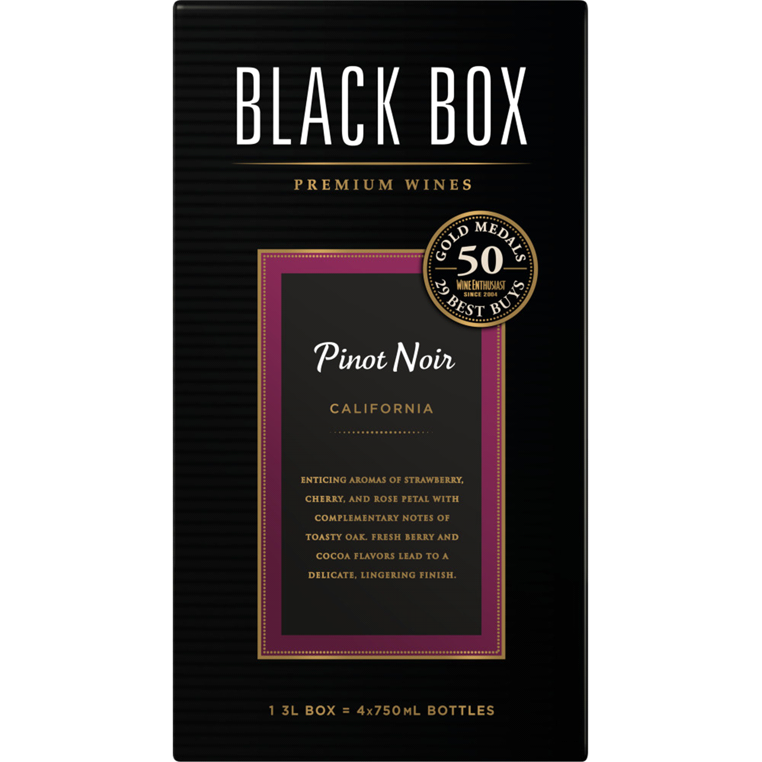 slide 3 of 3, Black Box Pinot Noir Red Wine 3L Box, 3 liter