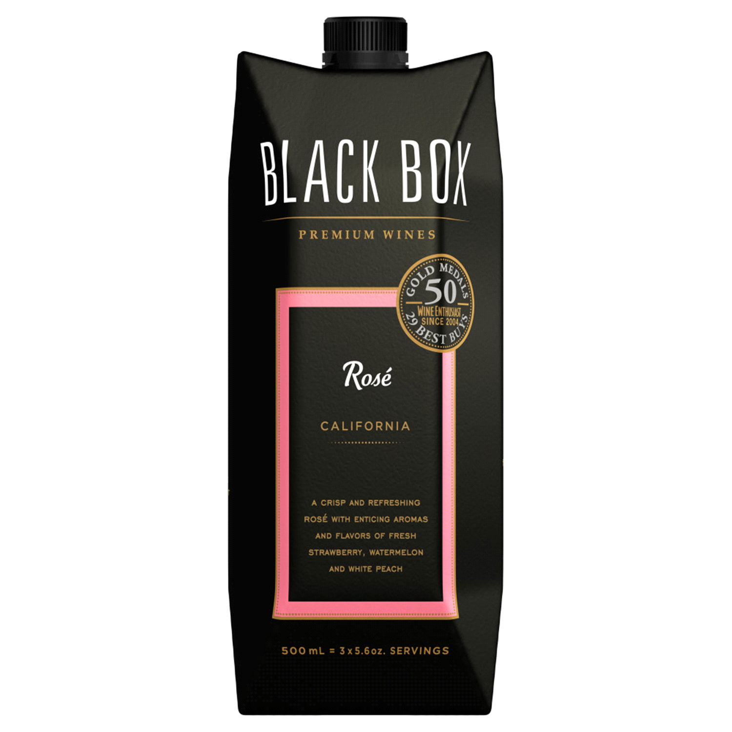 slide 3 of 3, Black Box Rosé Wine 500ml Tetra, 500 ml