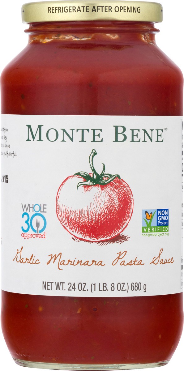 slide 5 of 10, Monte Bene Garlic Marinara Pasta Sauce, 24 oz