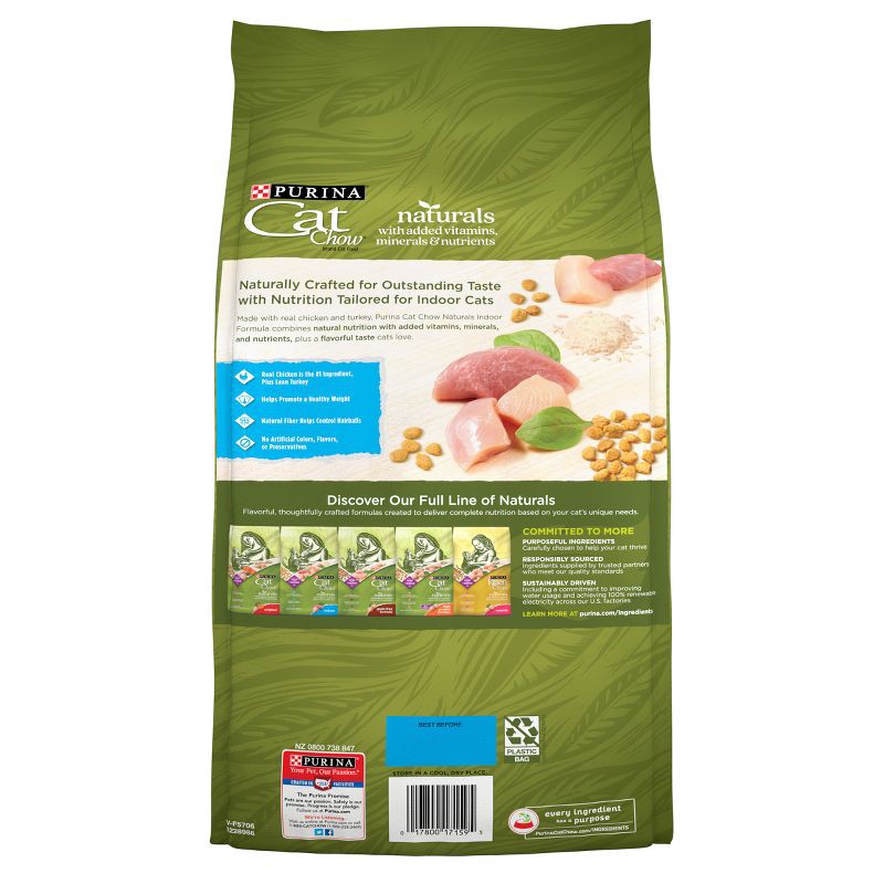 slide 2 of 7, Purina Cat Chow Naturals Chicken & Turkey Flavor Dry Cat Food for Indoor Cats - 6.3lbs, 6.3 lb