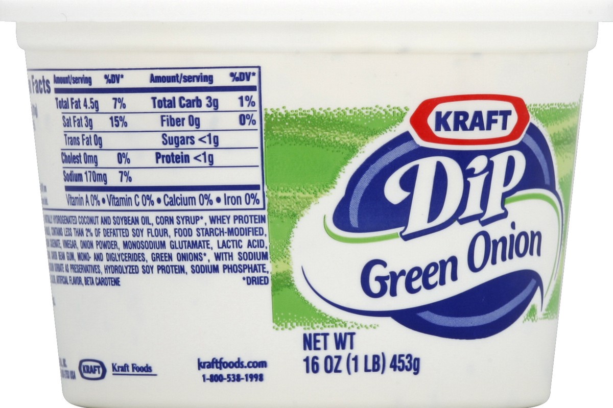 slide 6 of 6, Kraft Dip, Green Onion, 16 oz