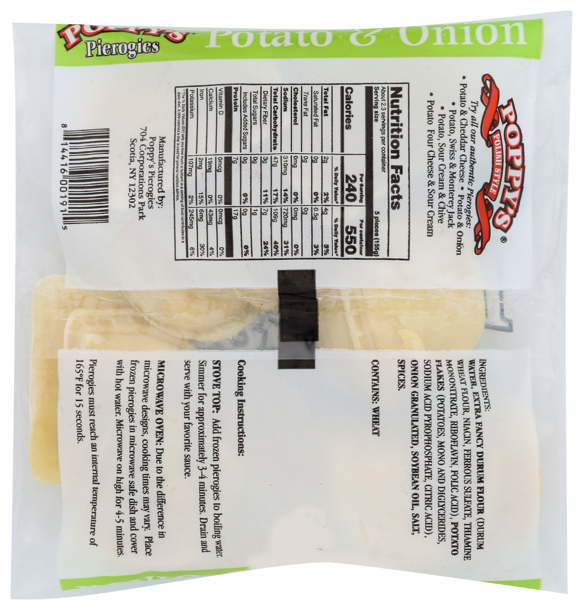 slide 2 of 2, Poppy Wines Poppy's Potato Onion Pierogi, 13 oz