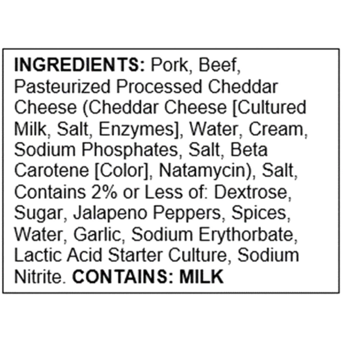 slide 8 of 9, StoneRidge Jalapeno & Cheddar Summer Sausage, 12 oz