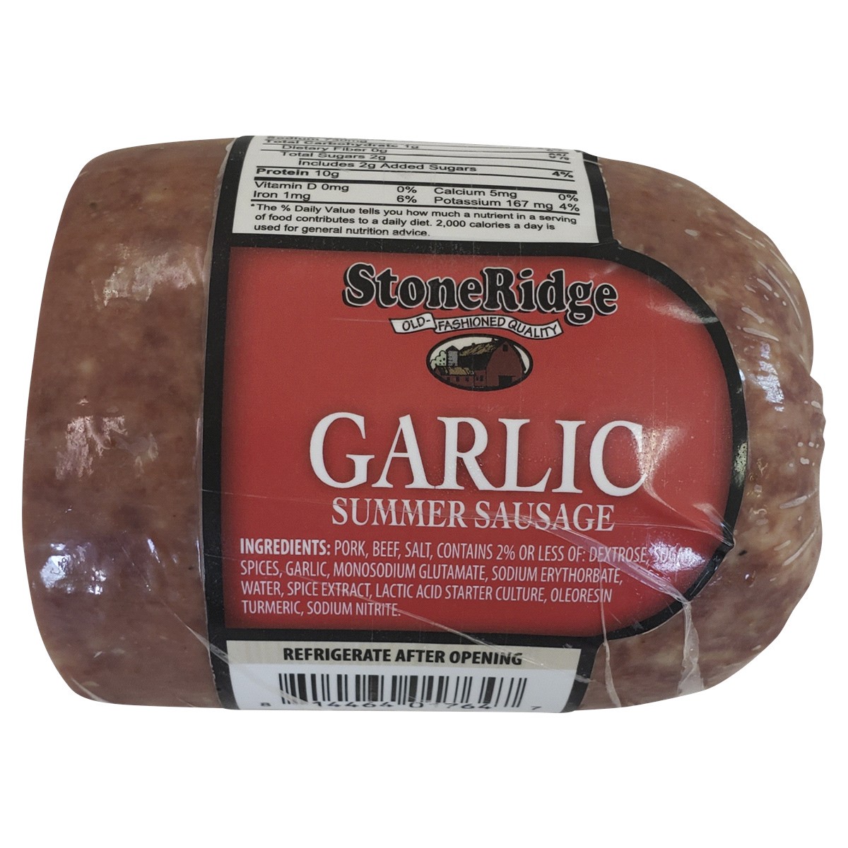 slide 1 of 9, Stoneridge Garlic Summer Sausage 15 oz., 15 oz