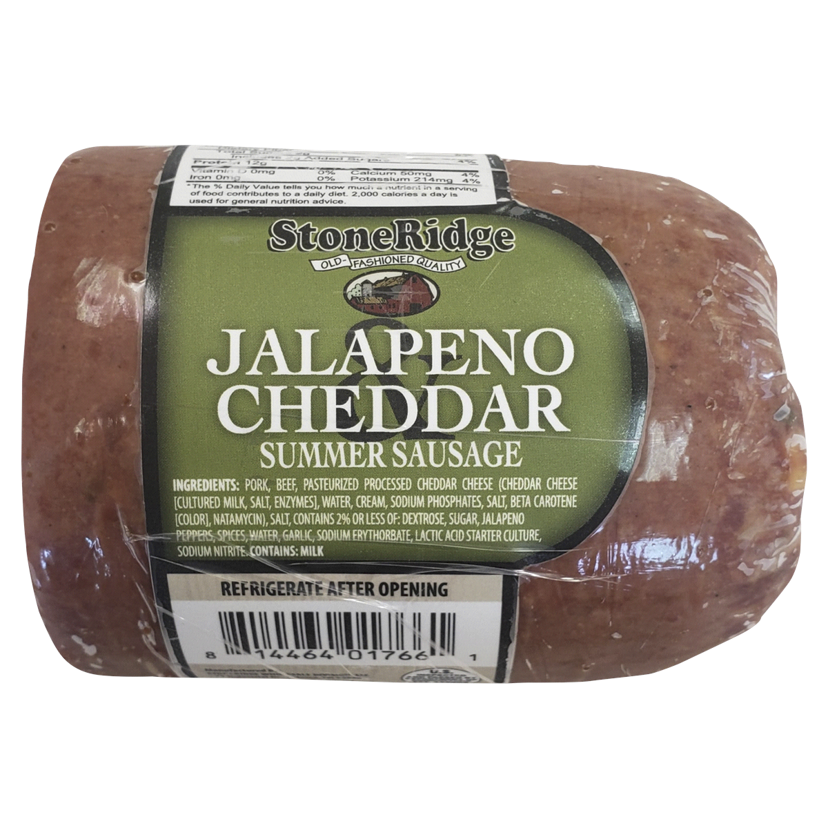 slide 1 of 1, Stoneridge Jalapeno Cheddar Summer Sausage, 15 oz