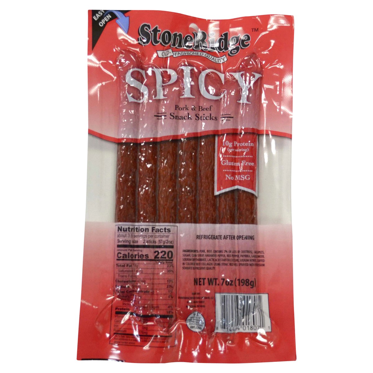 slide 1 of 9, StoneRidge Spicy Snack Sticks, 7 oz., 7 oz