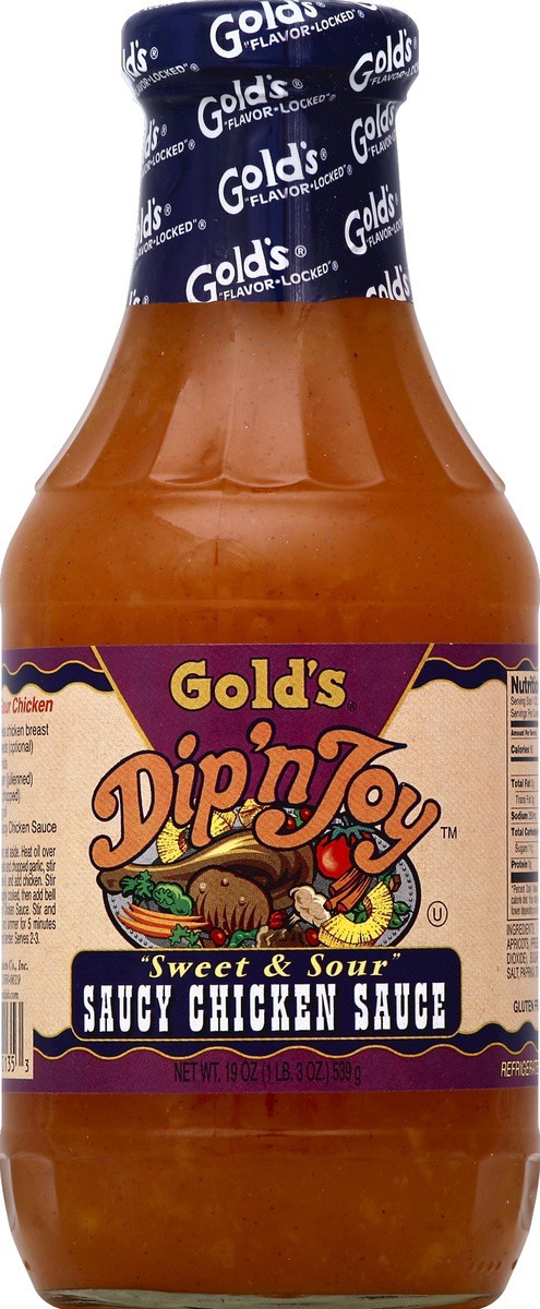 slide 2 of 2, Gold's Dip 'n Joy Sweet & Sour Saucy Chicken Sauce, 19 fl oz