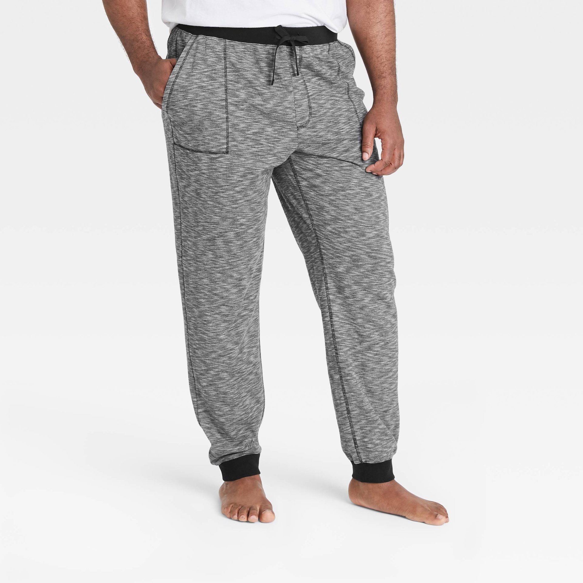 Men's Double Weave Jogger Pajama Pants - Goodfellow & Co Black XL 1 ct