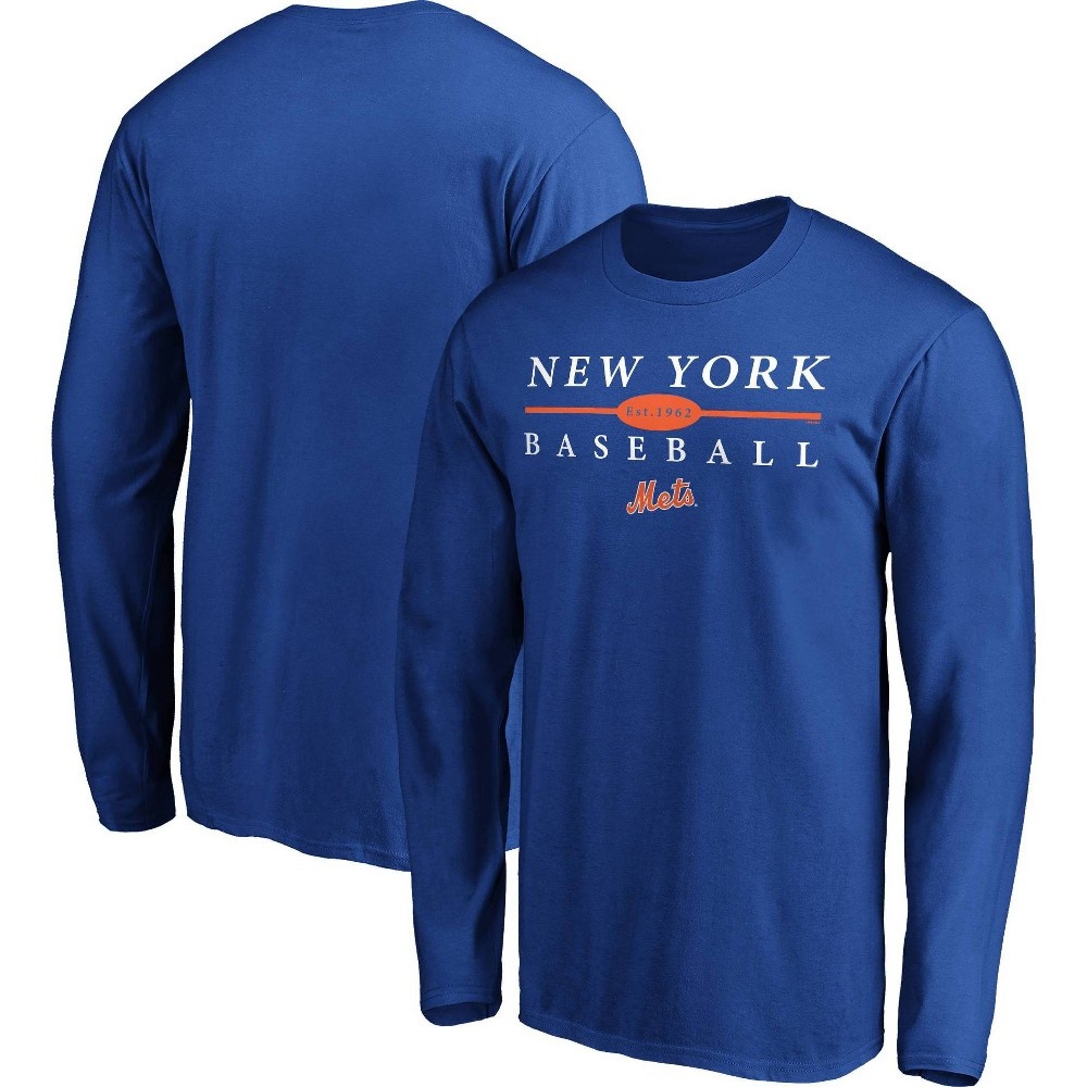 slide 3 of 3, MLB New York Mets Men's Long Sleeve Core T-Shirt - XL, 1 ct