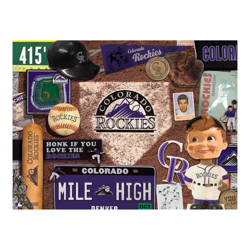 slide 3 of 3, MLB Colorado Rockies Retro Series Puzzle, 500 ct