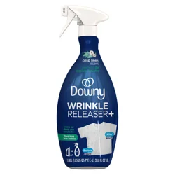 Downy Wrinkle Releaser and Fabric Refresher, Crisp Linen Scent, 33.8 FL OZ