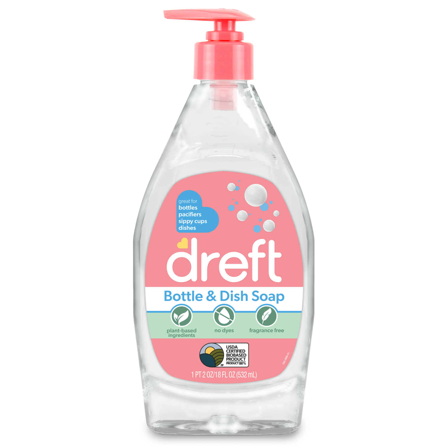 slide 1 of 6, Dreft Bottle And Dish Soap, 18 oz