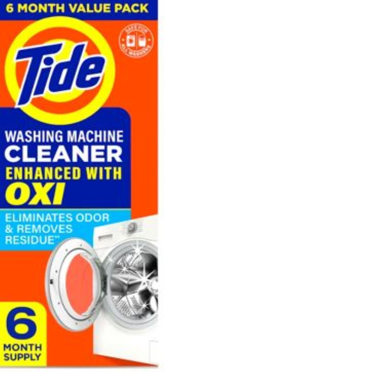 slide 1 of 1, Tide Washing Machine Cleaner 6 Month Value Pack 6 - 2.6 oz Packs, 6 ct
