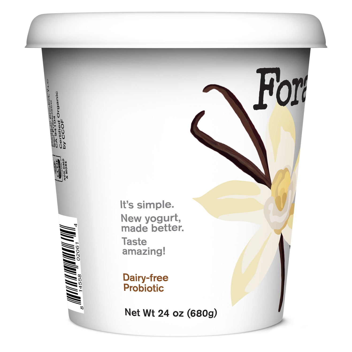 slide 3 of 5, Forager Project Organic Dairy-Free Cashewmilk Vanilla Bean Yogurt 24 oz, 24 oz