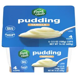 Food Club Vanilla Pudding 4 ea