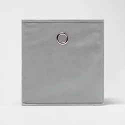 11" Fabric Bin Bundle 4pk Gray - Room Essentials™: Collapsible Cubby Storage, Fits 11 Inch Cube System, No Assembly