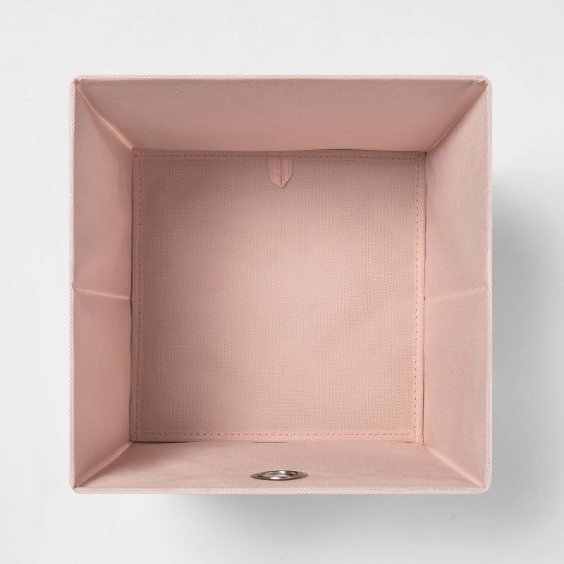slide 4 of 4, 11" Fabric Cube Storage Bin Peach Blush - Room Essentials™, 1 ct