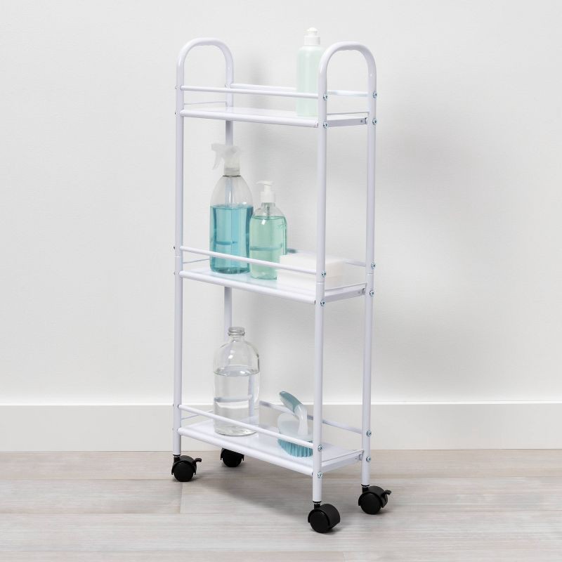 slide 2 of 4, Narrow Storage Cart White - Room Essentials™, 1 ct