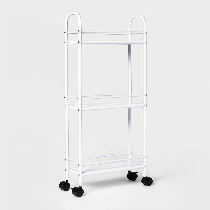 slide 3 of 4, Narrow Storage Cart White - Room Essentials™, 1 ct