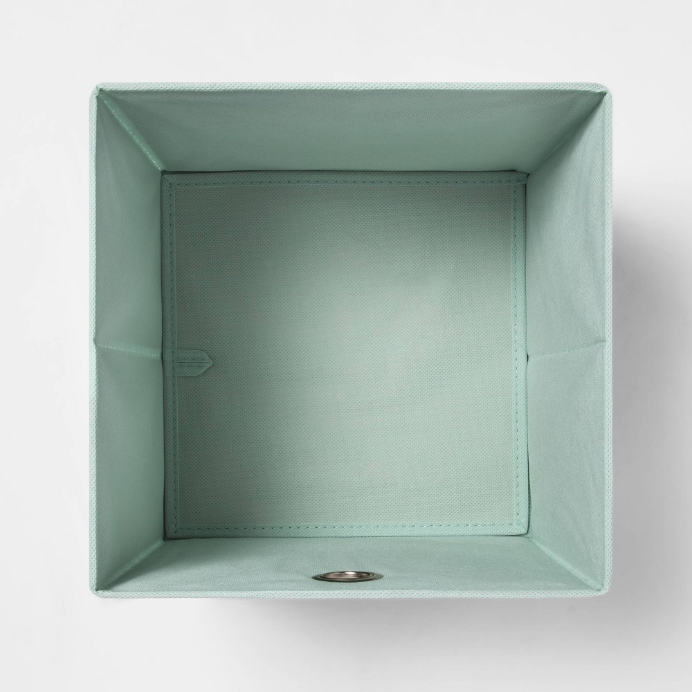 slide 4 of 4, 11" Fabric Cube Storage Bin Crisp Green Texture Print - Room Essentials, 1 ct