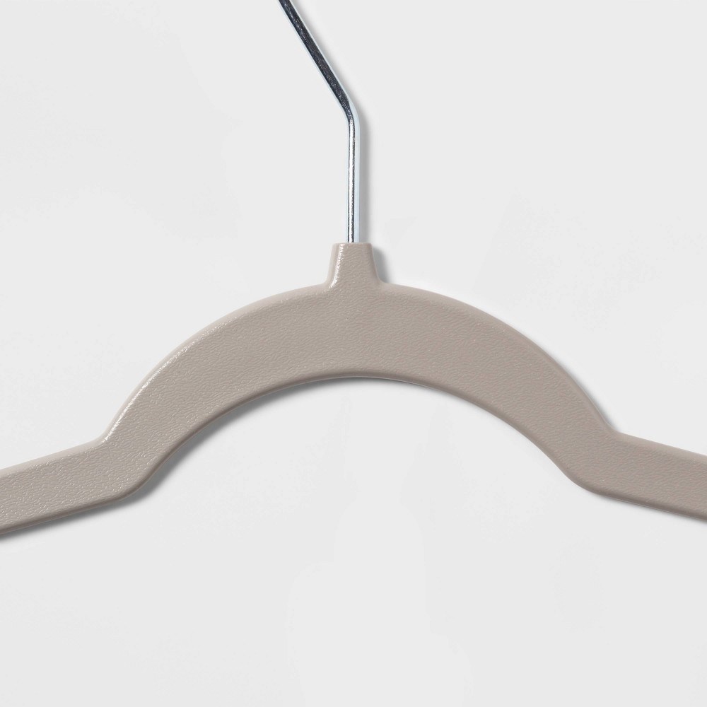 College Dorm Life Essentials - Ultra Thin Soft Grip Hangers - Pack of 25  Gray Velvet Hangers